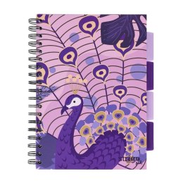 Kołozeszyt Pads B5/100K kratka Jungla fioletowy