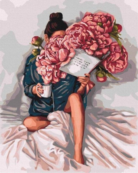 Malowanie po numerach - Historia piwonii 40x50cm