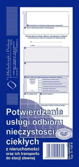 Potwierdzenie usługi odbioru...S-105-8