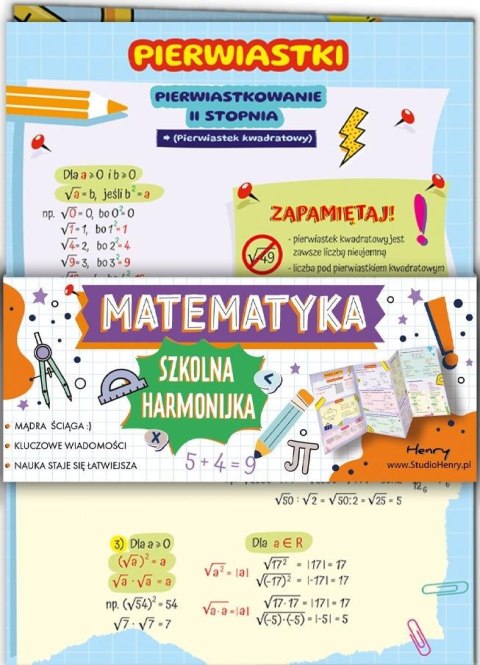 Ściąga harmonijka matermatyka - pierwiastki B6