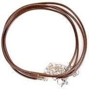 Sznurek do wykonania naszyjnika z zapięciem brąz