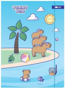 Teczka kartonowa A4+ z gumką Yummy Yum Kapibary