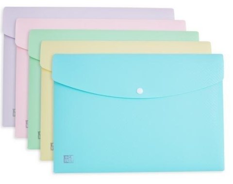 Teczka kopertowa A4 PP Urban pastel mix (5szt)