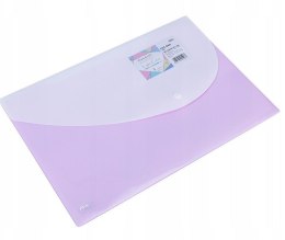 Teczka kopertowa na zatrzask PP Macaron fiol DELI