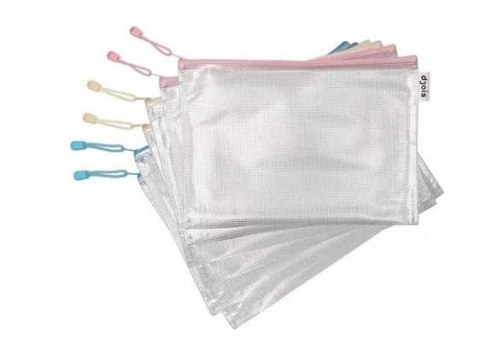 Teczka zapinana na zamek A4 pastel 6szt mix