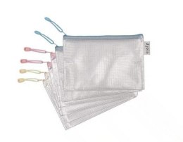 Teczka zapinana na zamek A5 pastel 6szt mix