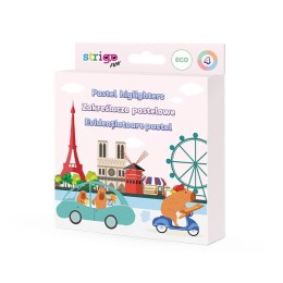 Zakreślacz Eko Kapibara pastel 4szt