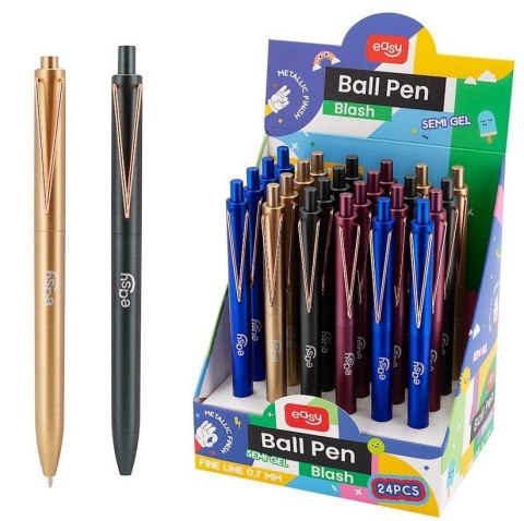 Długopis automatyczny niebieski (24szt) EASY