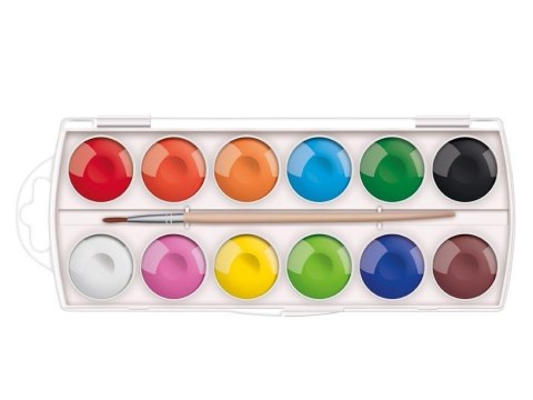 Farby akwarelowe 30mm 12 kolorów