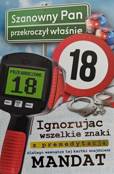 Karnet Urodziny 18