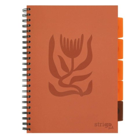 Kołozeszyt Pads A4/100K kratka Floral ceglany