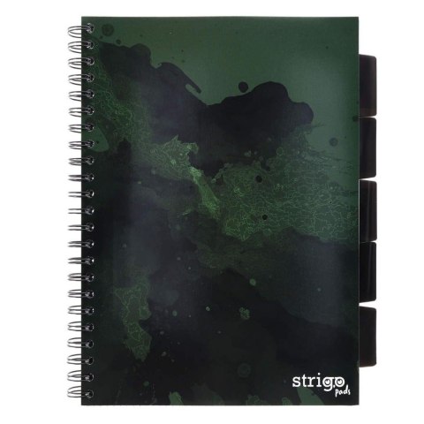 Kołozeszyt Pads A4/100K kratka Fusion ciemnozielon