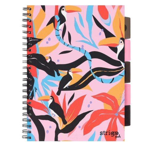 Kołozeszyt Pads A4/100K kratka Jungla różowy