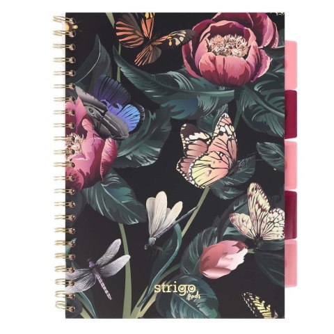 Kołozeszyt Pads A4/100K kratka Kwiaty zielony