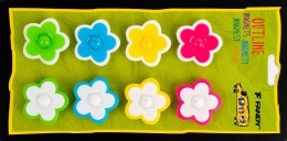 Magnesy Outline kwiaty 8szt