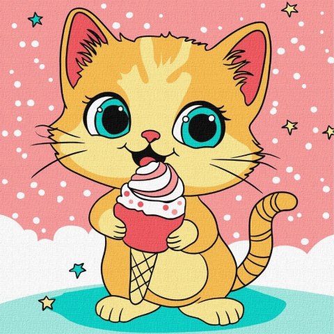 Malowanie po numerach - Malinowe lody Kids