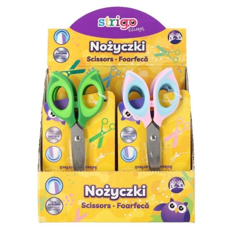 Nożyczki szkolne mix (12szt) STRIGO
