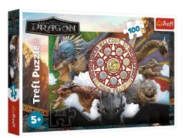 Puzzle 100 Smoki w akcji TREFL