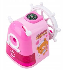 Temperówka ręczna na korbkę Boats różowa DELI