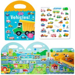 Książeczka z naklejkami pojazdy