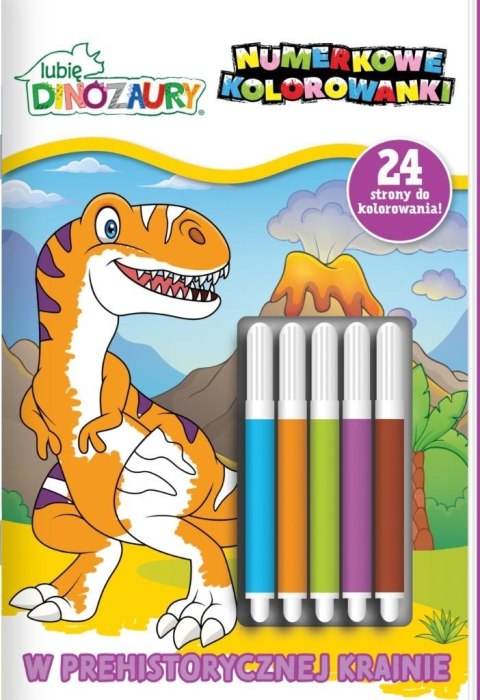 Lubię Dinozaury. Numerkowe kolorowanki