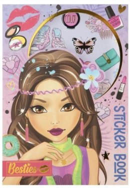 Książka z naklejkami foliowymi A5 8 arkuszy fiolet