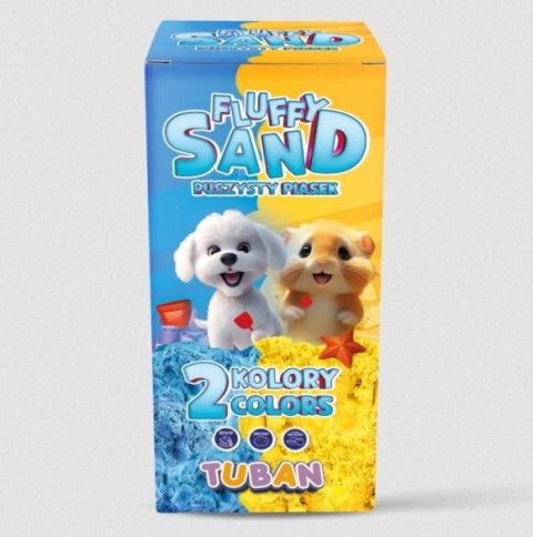 Fluffy Sand 2x70g niebieski/żółty TUBAN