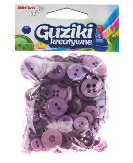 Guziki kreatywne fioletowe 40g