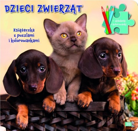 Książeczka z puzzlami Dzieci zwierząt