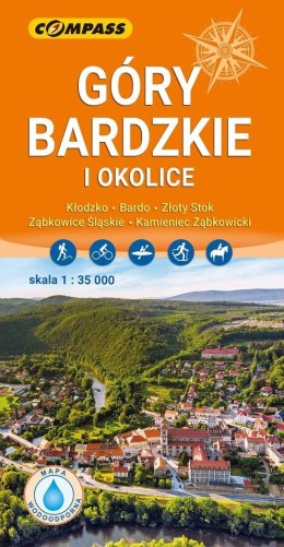 Mapa turystyczna - Góry Bardzkie i okolice lamin.