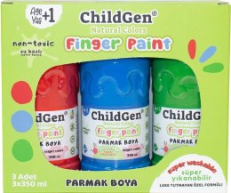 Farby do malowania palcami 3x350ml