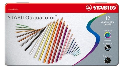 Kredki akwarelowe Aquacolor 12 kolorów STABILO