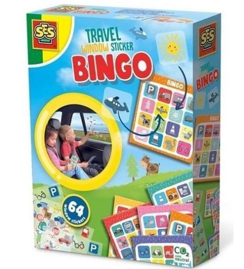 Bingo podróżne naklejki na szybę auta 64szt