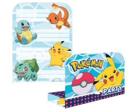 Zaproszenia z kopertami Pokemon 8szt