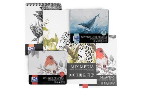 Blok artystyczny A3/25K 225g mix media klejony