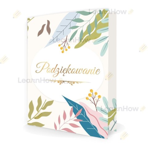 Dyplom A5 składany - Podziękowania Flora (5szt)