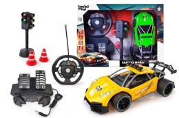 Auto R/C z kierownicą i pedałami mix