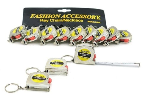 Brelok miarka 1m metalowa (12szt)