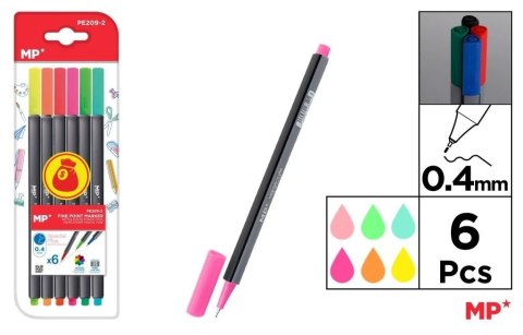 Cienkopis 0.4mm 6 kolorów