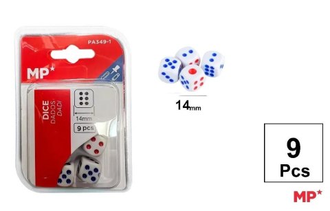 Kostka do gry 14mm 9szt
