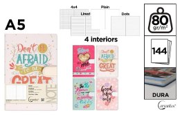 Notatnik A5/144K magnes MIX