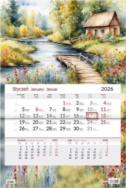 Kalendarz 2026 jednodzielny Chatka
