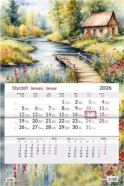 Kalendarz 2026 jednodzielny Chatka