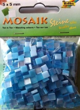 Mozaika kamyczki 5x5mm niebieska