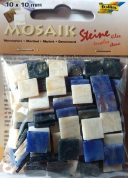 Mozaika kamyczki marmurkowe 10x10mm niebieska