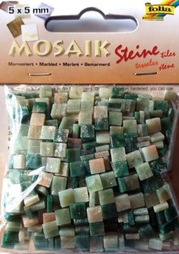 Mozaika kamyczki marmurkowe 5x5mm zielona