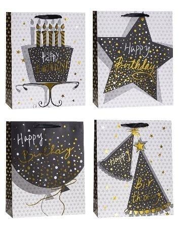 Torebka ozdobna brokat 18x23x8cm mix ROZETTE