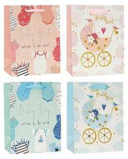 Torebka ozdobna brokat 18x23x8cm mix ROZETTE