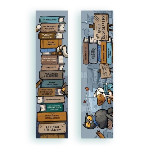 Zakładka kartonowa - Kocie bestsellery