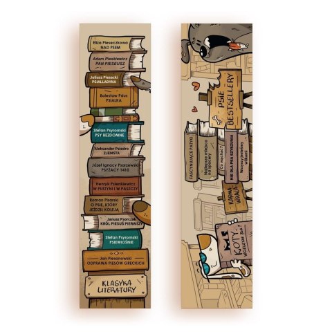 Zakładka kartonowa - Psie bestsellery